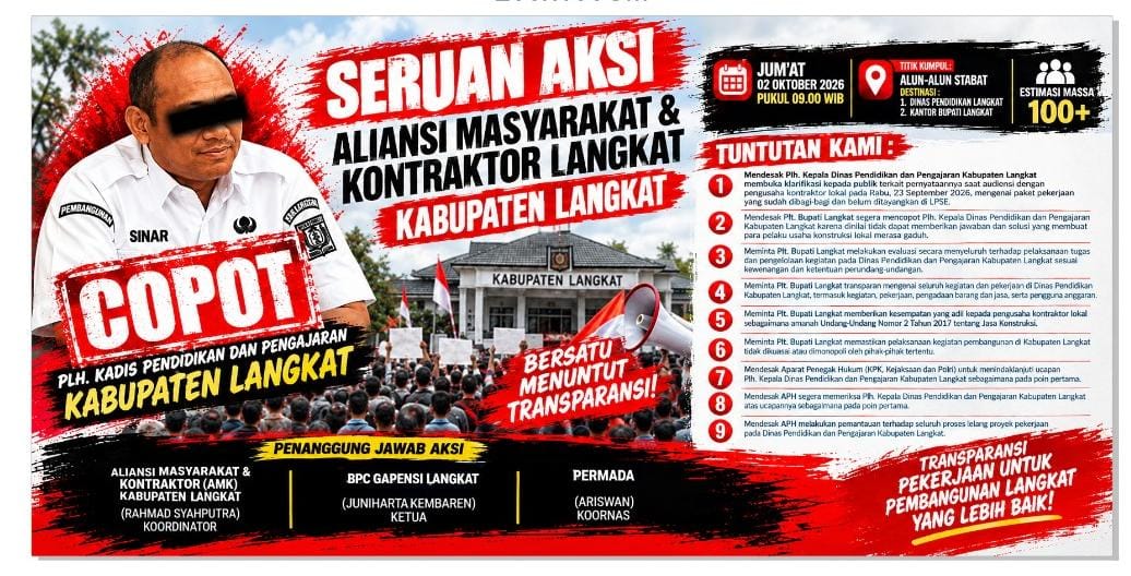 Paket Disdik Langkat Disebut Sudah Habis Sebelum Tayang, LSM dan Kontraktor Siap Turun Aksi Kejalan
