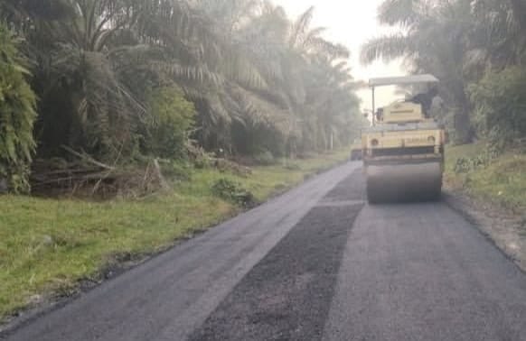 Jalan Menuju SMP Negeri 5 Tanjung Morawa Mulai Diaspal