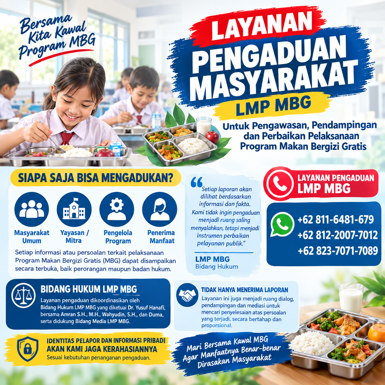 Perkuat Pengawasan dan Pendampingan, LMP MBG Buka Layanan Pengaduan Masyarakat