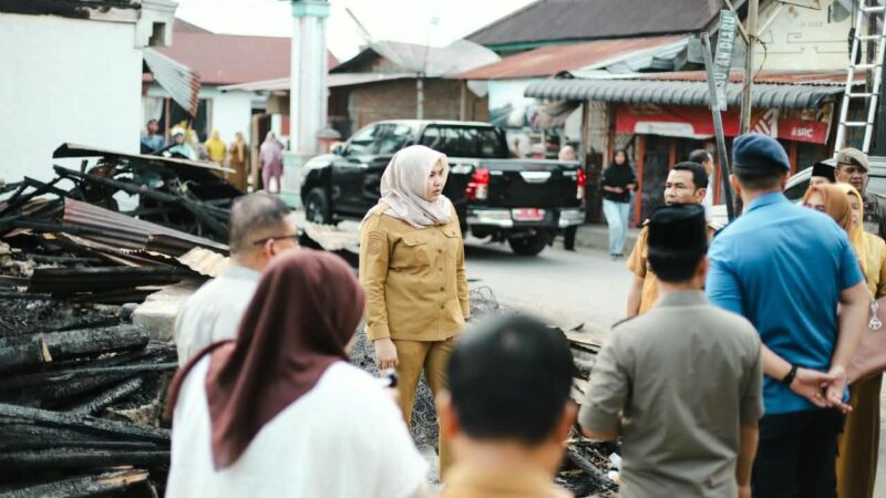 Korban Kebakaran di Panyabungan Tonga Terima Bantuan dari Pemerintah