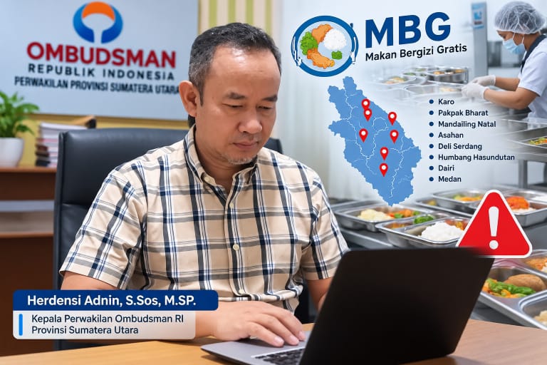 Ombudsman Sumut Catat 8 Kasus Keracunan MBG Sepanjang 2026, KPPG Sumut–Aceh Diminta Dievaluasi