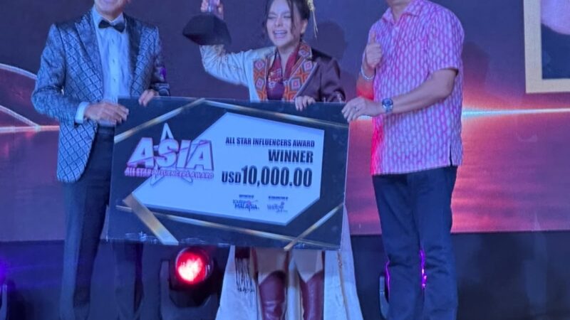 Dinda Selebgram Asal Medan Raih Juara 1 Best Influencer Asia All Star Influencer Award 2026 di Malaysia
