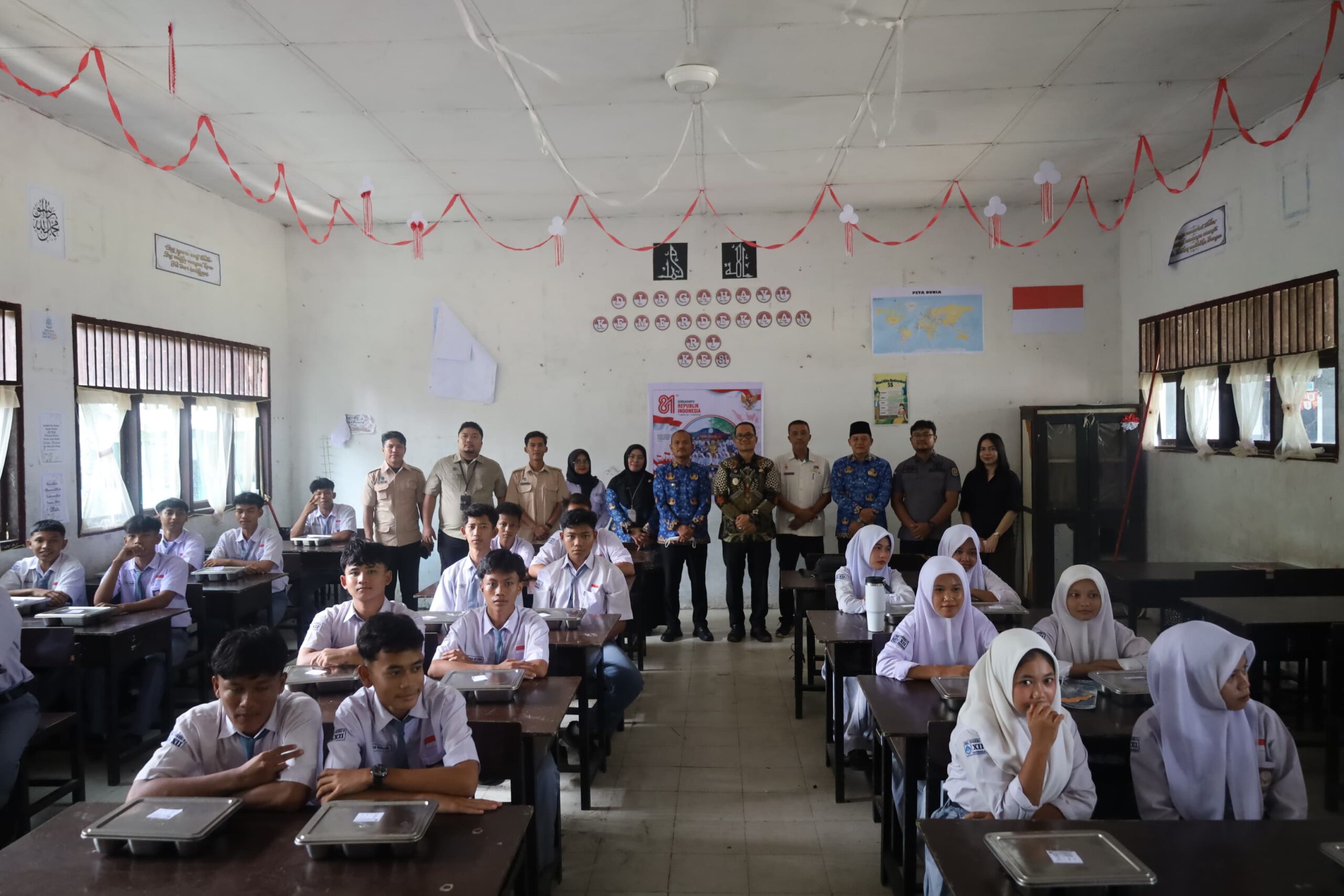 Pastikan Gizi Aman, Wali Kota dan Wakil Wali Kota Tanjungbalai Monitoring Langsung Distribusi MBG Di SMA N4