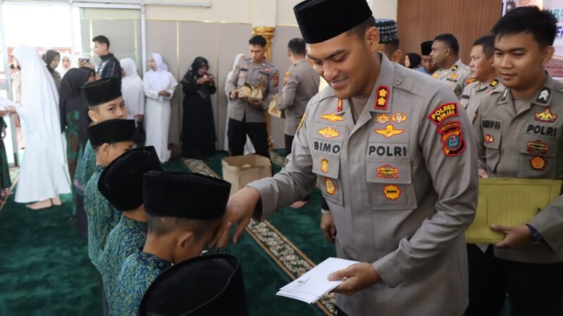 Kapolres Binjai AKBP R. Bimo Moernanda, Pimpin Syukuran dan Doa Bersama Anak Yatim