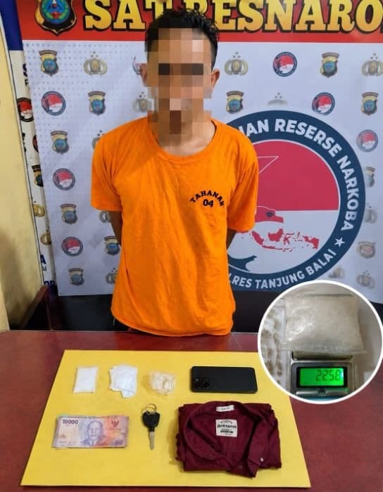 Bawa Sabu 22,58 Gram, Pria 42 Tahun Ditangkap di Tanjungbalai