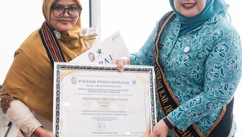 Padepokan Iqro Desa Kolam Jadi Perpustakaan Desa Terbaik Deli Serdang