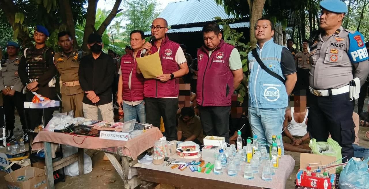 Polda Sumut Gerebek Sarang Narkoba di Percut Sei Tuan-Deli Serdang