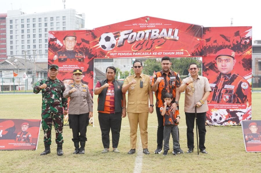 Wali Kota Medan Hadiri Pembukaan Turnamen Football Cup Hut ke-67 Pemuda Pancasila