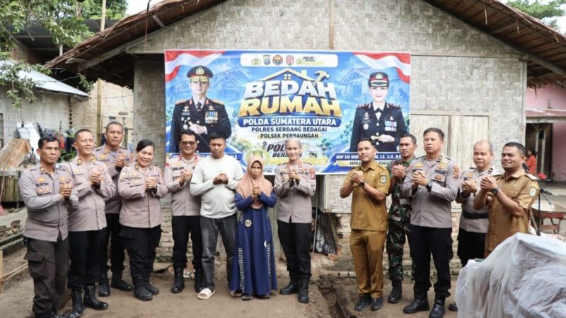 Polres Sergai Bedah Rumah Bilal Mayat di Perbaungan, Wujud Kepedulian kepada Masyarakat