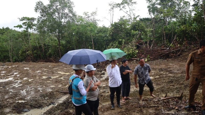 Bupati Nias Barat Tinjau Lokasi Pembangunan PLTD 10 MW di Desa Simaeasi Bersama PLN