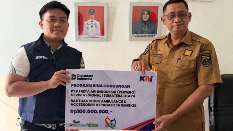 KAI Sumut Salurkan Bantuan Rp313,8 Juta untuk Ambulans, Sekolah, dan Rumah Ibadah