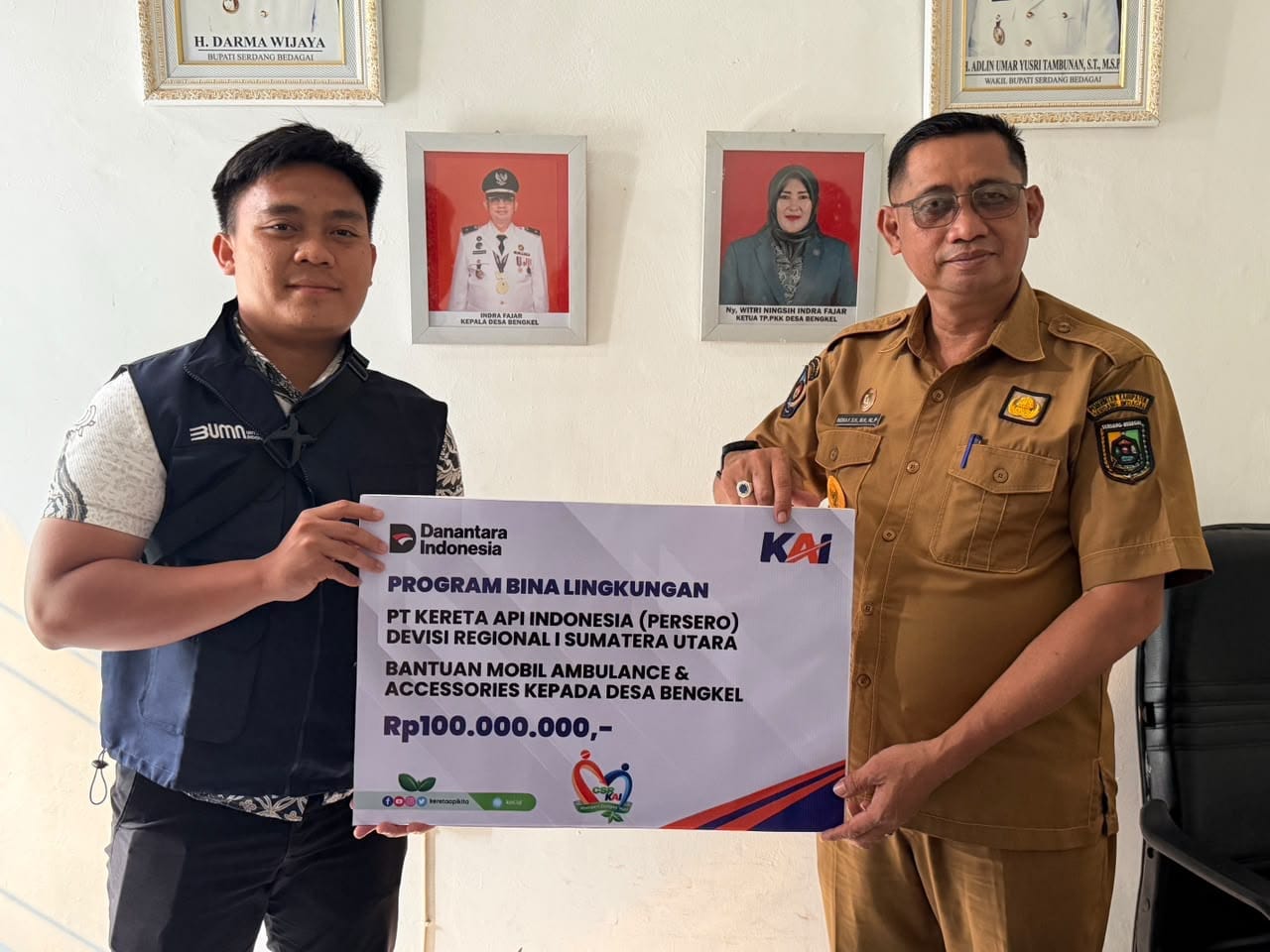 KAI Sumut Salurkan Bantuan Rp313,8 Juta untuk Ambulans, Sekolah, dan Rumah Ibadah