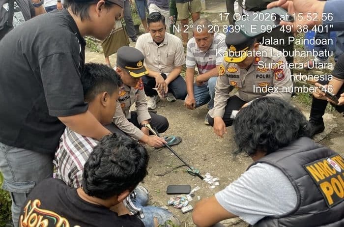 Polres Labuhanbatu Amankan 2 Pria dalam Operasi Sarang Narkoba, Sabu 20,36 Gram Disita
