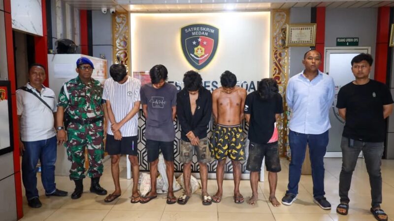 Pengoplos Gas di Belawan Diringkus, 5 Tersangka Ditangkap, Ratusan Tabung Disita