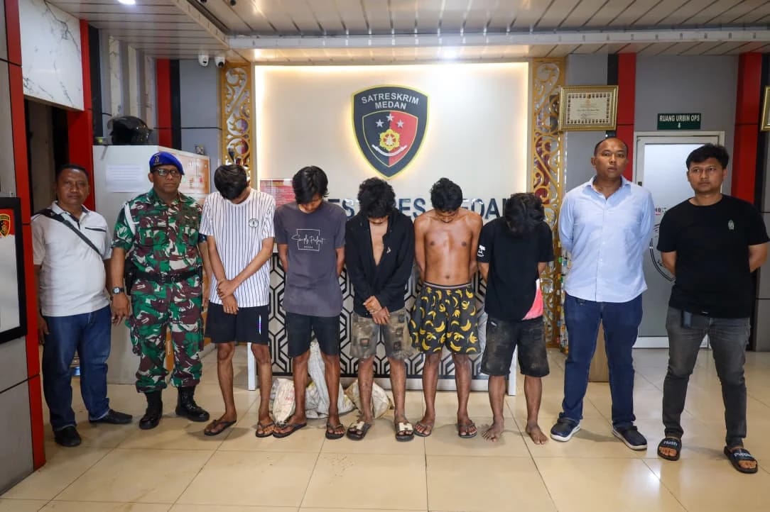 Pengoplos Gas di Belawan Diringkus, 5 Tersangka Ditangkap, Ratusan Tabung Disita