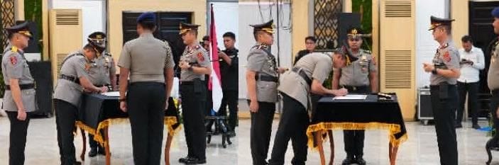 Irjen Pol. Sonny Irawan Pimpin Upacara Sertijab Wakapolda Sumut dan Kapolresta Deli Serdang