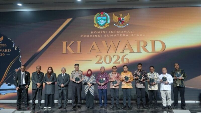 Kapolda Sumut Raih Penghargaan Achievement Person, Predikat Informatif di KI Award 2026