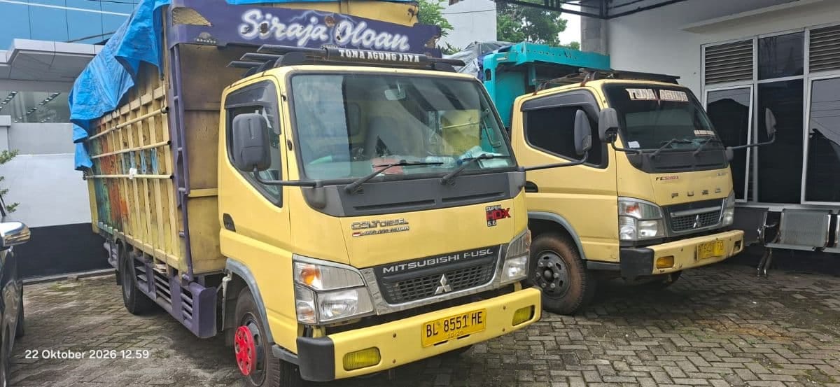 Dua Truk Kayu Hasil Tangkapan TNI Dilimpahkan ke PN Sidikalang