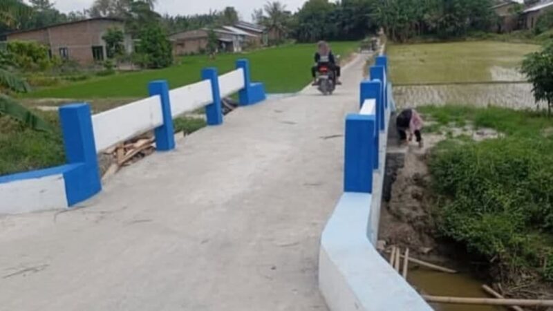Jembatan Dusun II Sidourip Rampung, Akses Petani Semakin Mudah