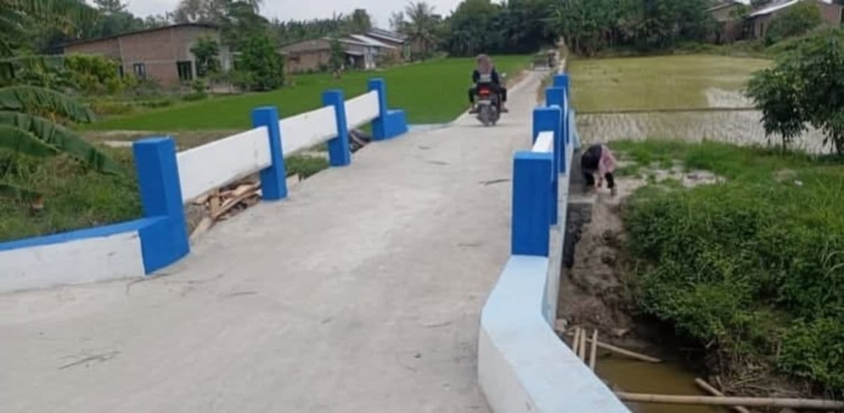 Jembatan Dusun II Sidourip Rampung, Akses Petani Semakin Mudah