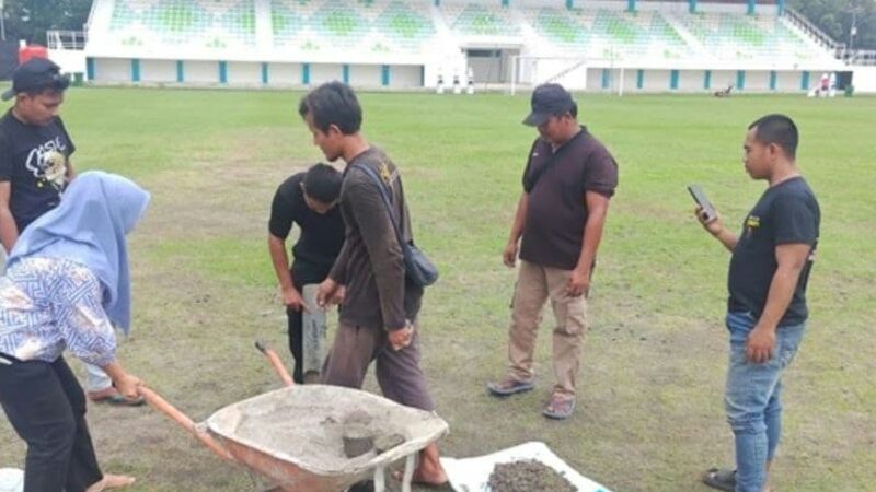 Rumput Stadion Mini Pancing Medan Diperbaiki, Penggunaan Dihentikan Sementara