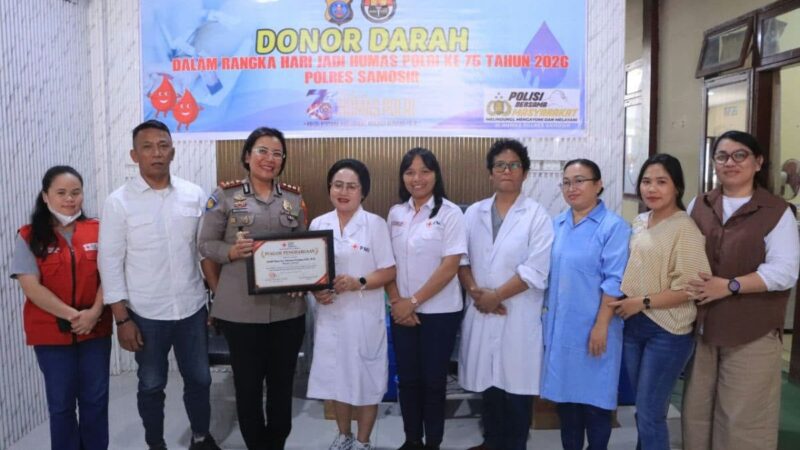 Bakti Sosial Polres Samosir, 26 Kantong Darah Berhasil Dikumpulkan