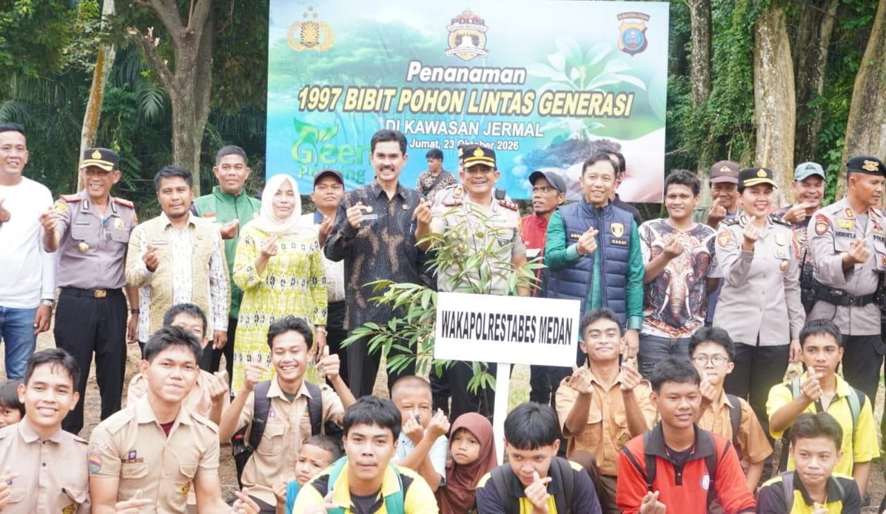 Pemkab Deli Serdang Dukung Pelestarian Lingkungan Penanaman 1.997 Bibit Pohon Lintas Generasi di Percut Sei Tuan