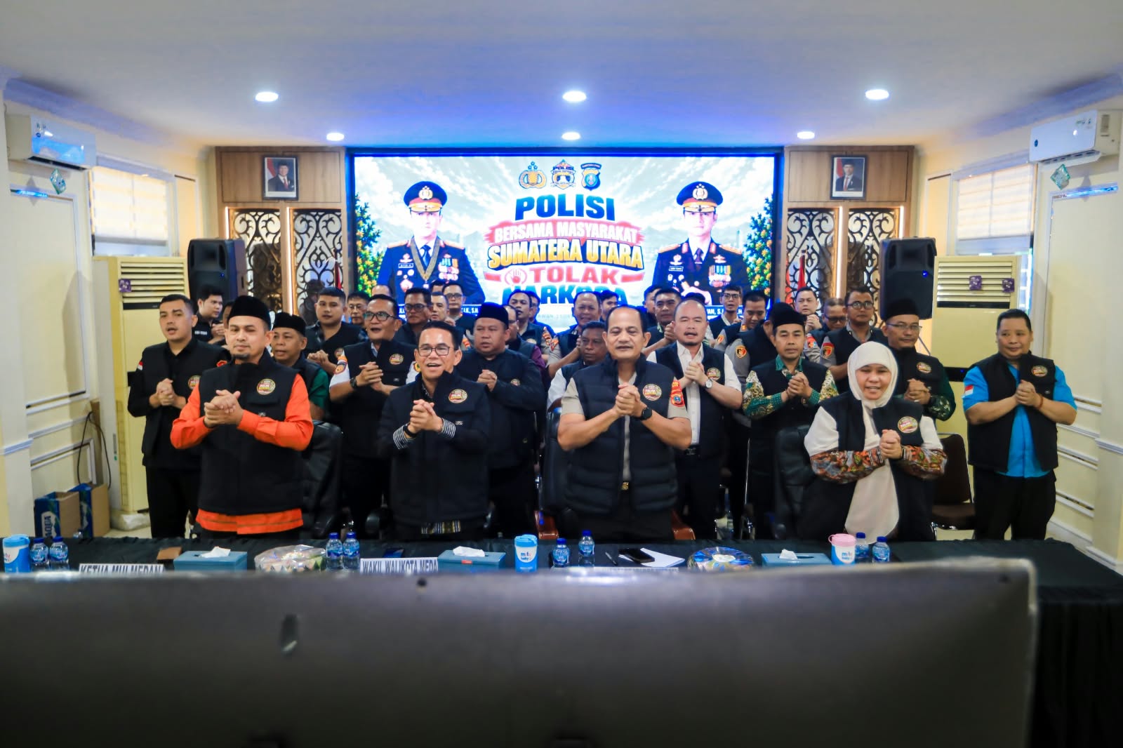 Zakiyuddin Harahap Ikuti Press Conference Kapolri dan Deklarasi Polisi Bersama Masyarakat Menolak Narkoba