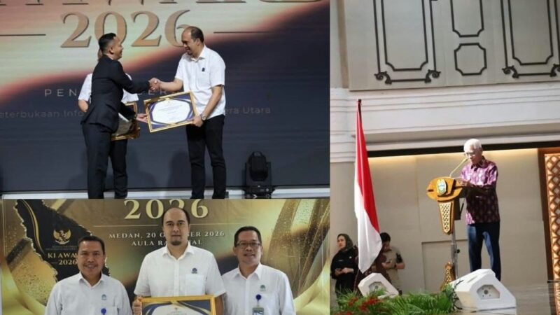 Perumda Tirtanadi Raih Predikat INFORMATIF di Ajang KI Sumut Award 2026