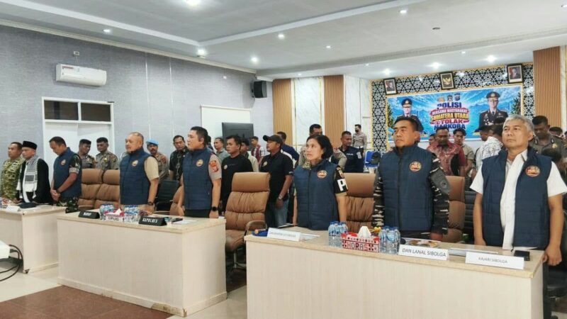 Forkopimda Tapteng Ikuti Deklarasi Sumut Tolak Narkoba Bersama Kapolri
