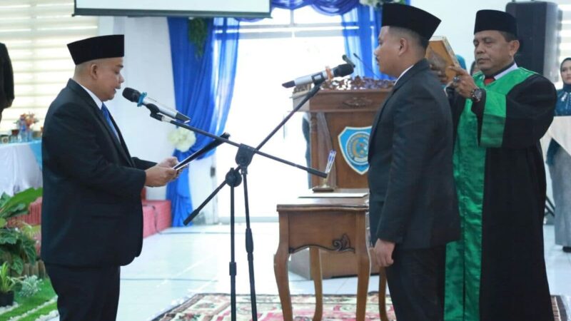 DPRD Labuhanbatu Lantik Muslimin Hadi Wibowo sebagai Anggota PAW