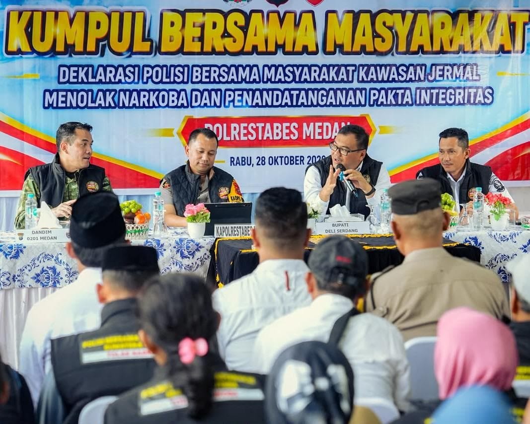 Bupati Deli Serdang Apresiasi Langkah Tegas Kepala Dusun Dusun III-A Selambo-Deli Serdang Berantas Narkoba
