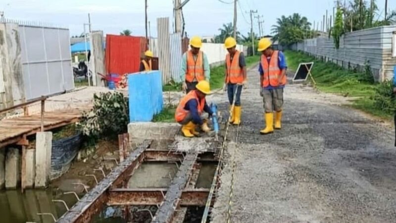 Jembatan Denai Kwala Pantai Labu Kembali Bisa Dilalui Usai Diperbaiki