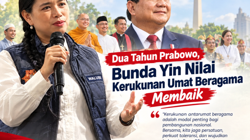 Dua Tahun Prabowo, Bunda Yin Nilai Kerukunan Umat Beragama Membaik