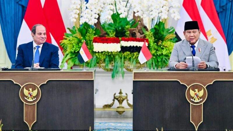Prabowo dan El-Sisi Perkuat Kemitraan Strategis Indonesia–Mesir, Target Perdagangan US$5 Miliar pada 2030