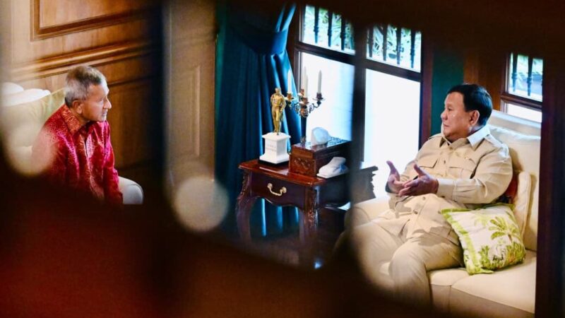 Prabowo Terima Menlu Singapura Vivian Balakrishnan di Hambalang